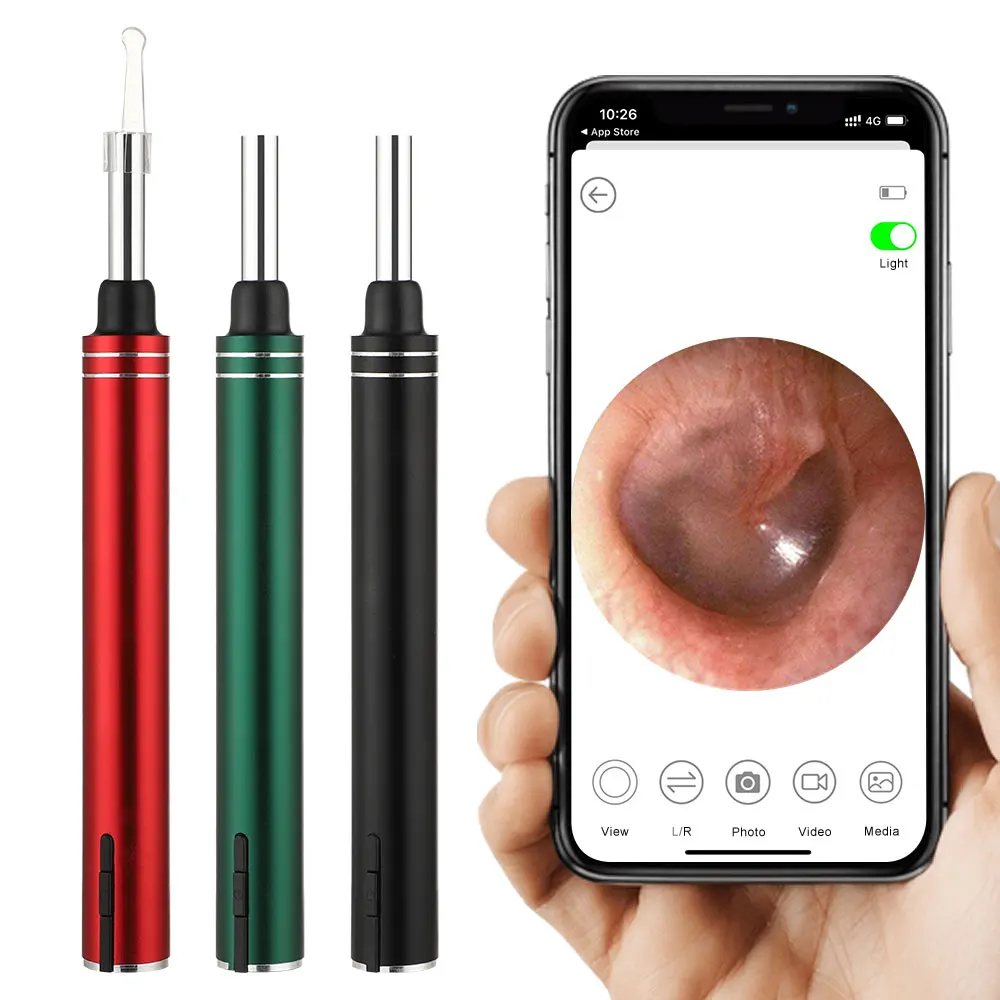 
2020 WIFI Ear Wax Removal Endoscope 5.5mm Lens Camera Electric Ce OEM Black and Blue Online Technical Support 12 Months,1 Year 