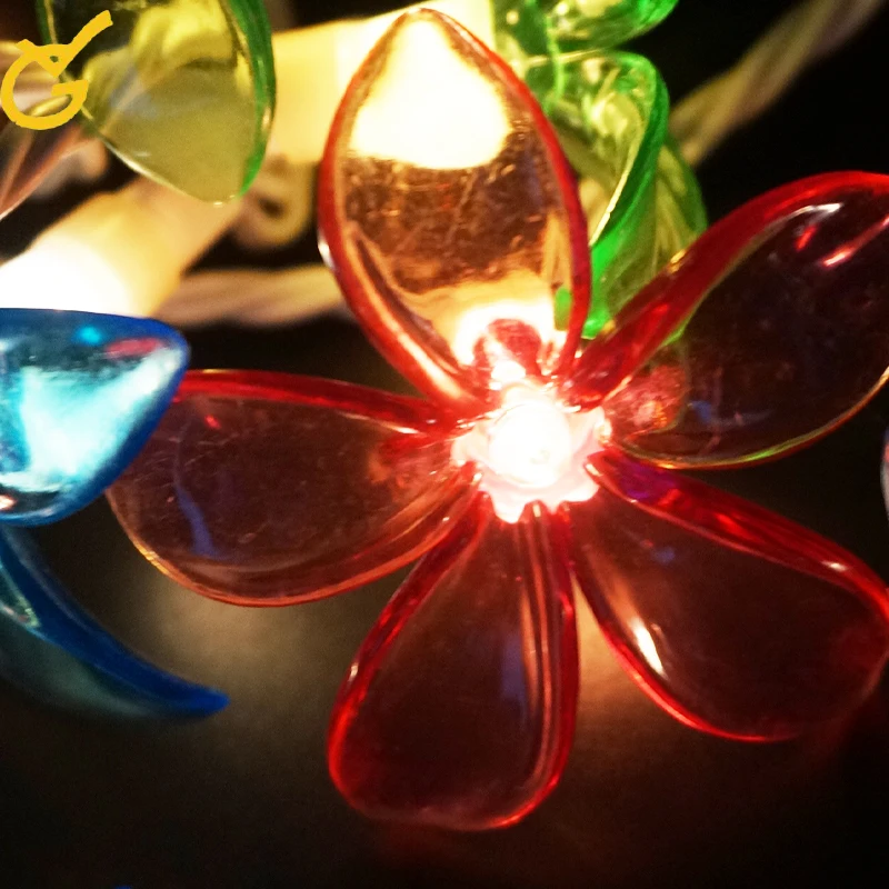 Petal string light 10 Leds warm white for spring and summer Decoration