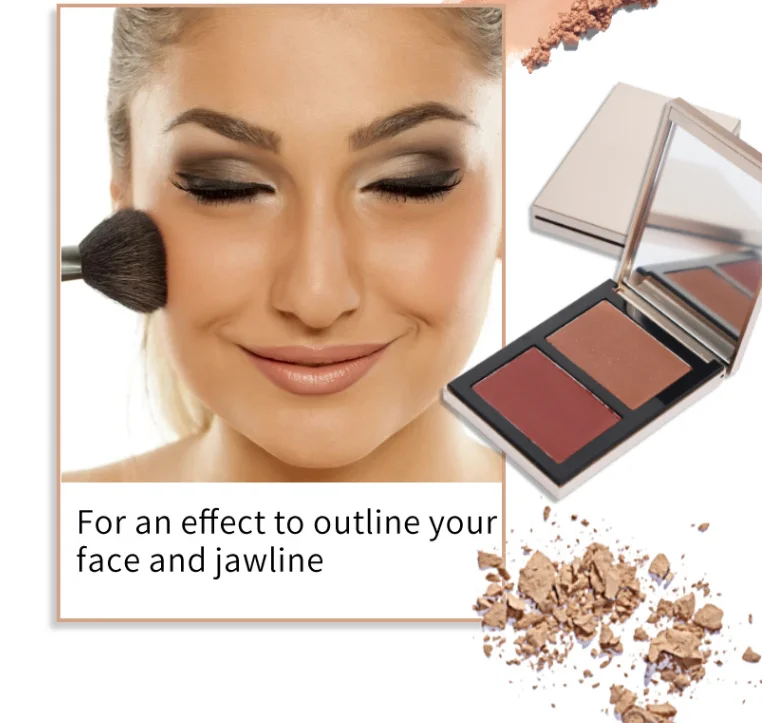 Wholesale Cosmetics Bronzer Custom Private Label  Contouring Palette Face and Body  Makeup