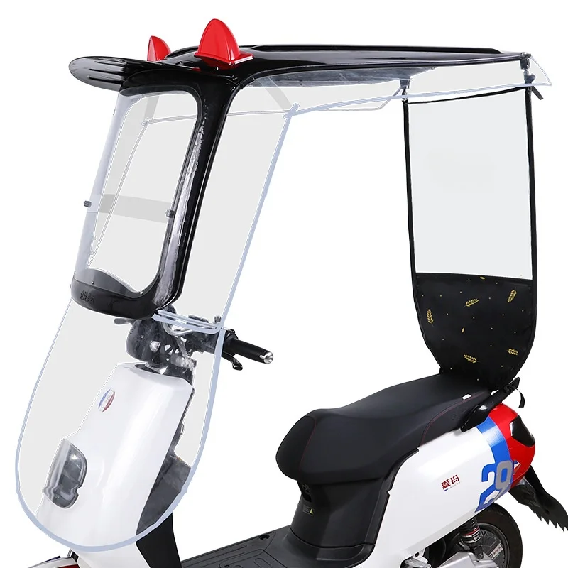 2024 Sun Shade Modern Custom Umbrella Dust-Proof Rain Cover Motorcycle and Electric Vehicles Scooters for Rain Protection