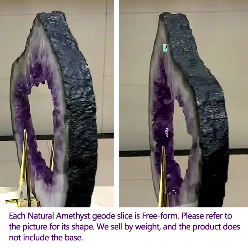 Wholesale Crystals healing stones quartz  Natural Amethyst slice Agate Geode Crystal Druzy Slice