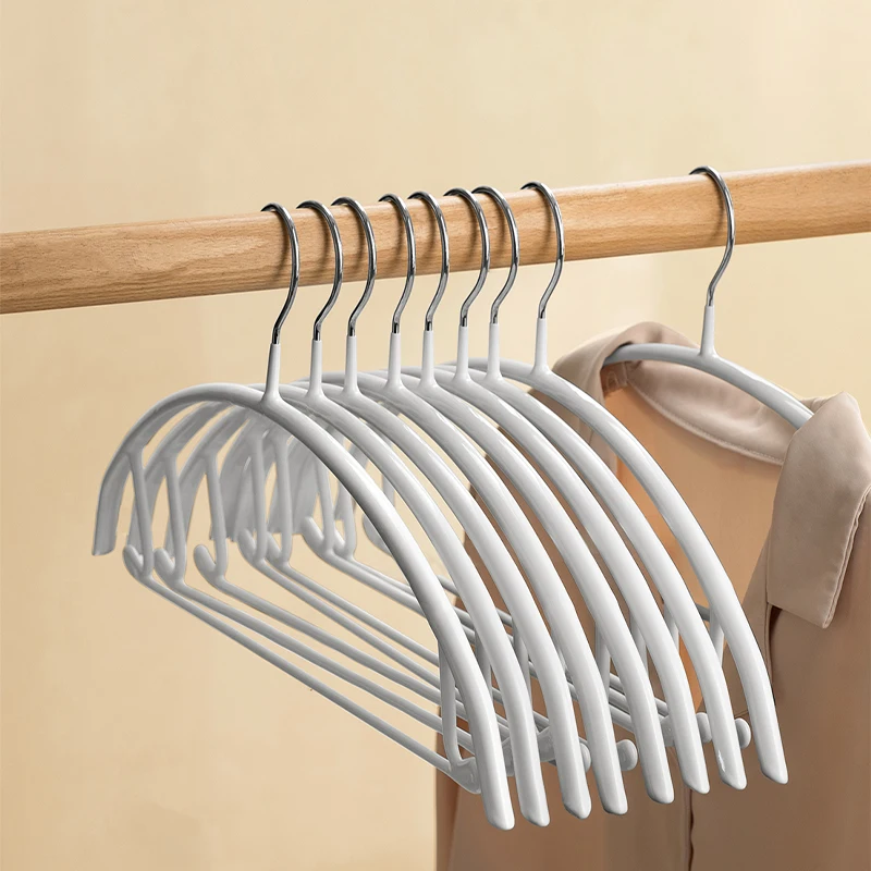 PVC Hanger Household clothes hanging, no trace, anti slip shoulder angle Metal Hanger