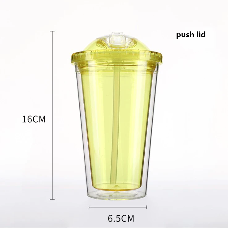 Wholesale cute mouse ear tumbler Plastic water bottle Christmas mickey mouse cup with Dome Lid