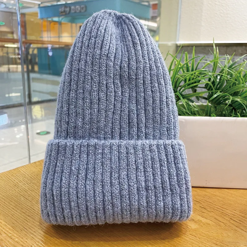 New Design fashion Custom crochet Knitted women men distressed beanie thick winter hat