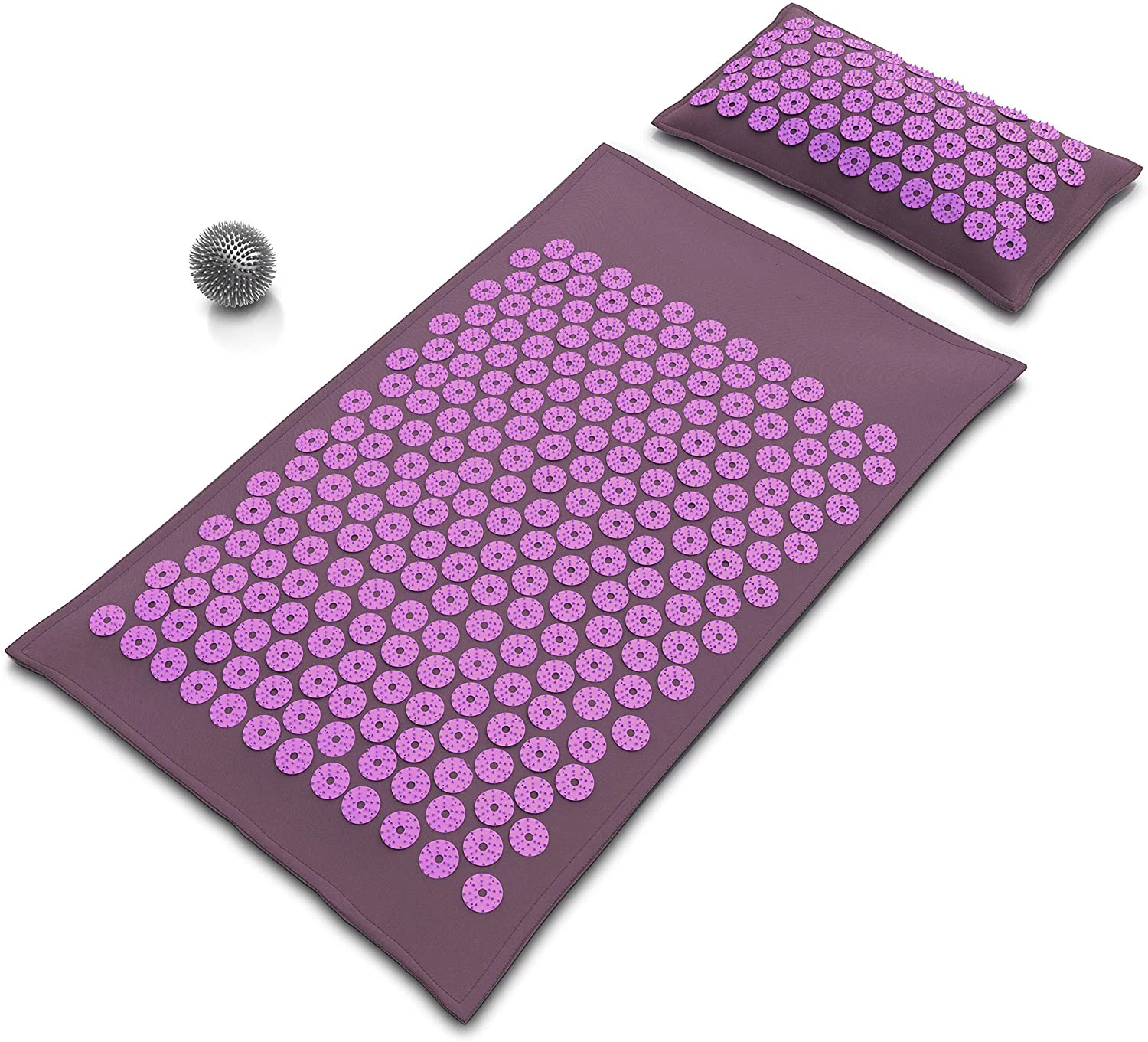 Natural Organic Linen Cotton Acupuncture Mat & Bag Back Pain Relief Neck Pain Relief Acupressure Mat and Pillow Set