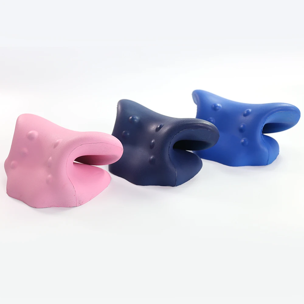 Pu Factory Pain Relax Anti Atigue Massage Cervical Traction Device for Tmj Pain Press Relief Neck Traction Pillows Custom Woven