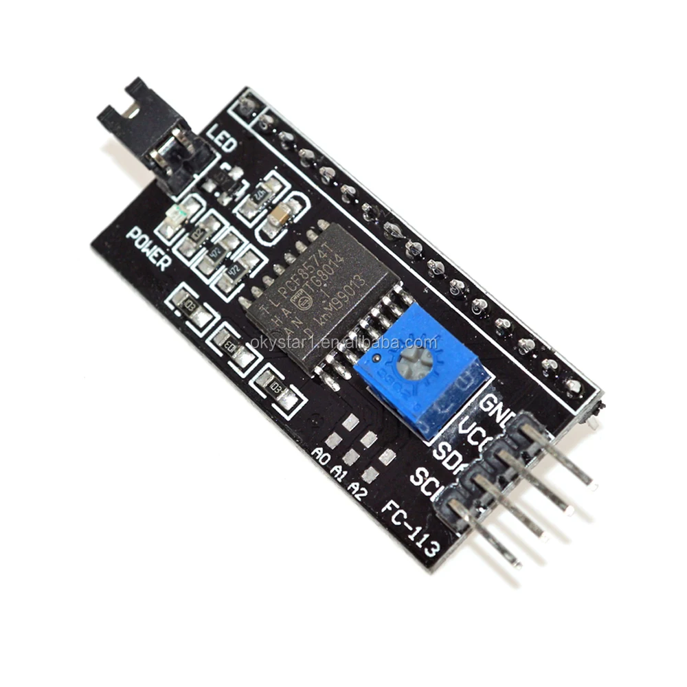 OKY3437 IIC I2C Serial Interface Adapter Board Electronic Components Electronic Hobby Kit LCD1602 Display IIC Serial Port