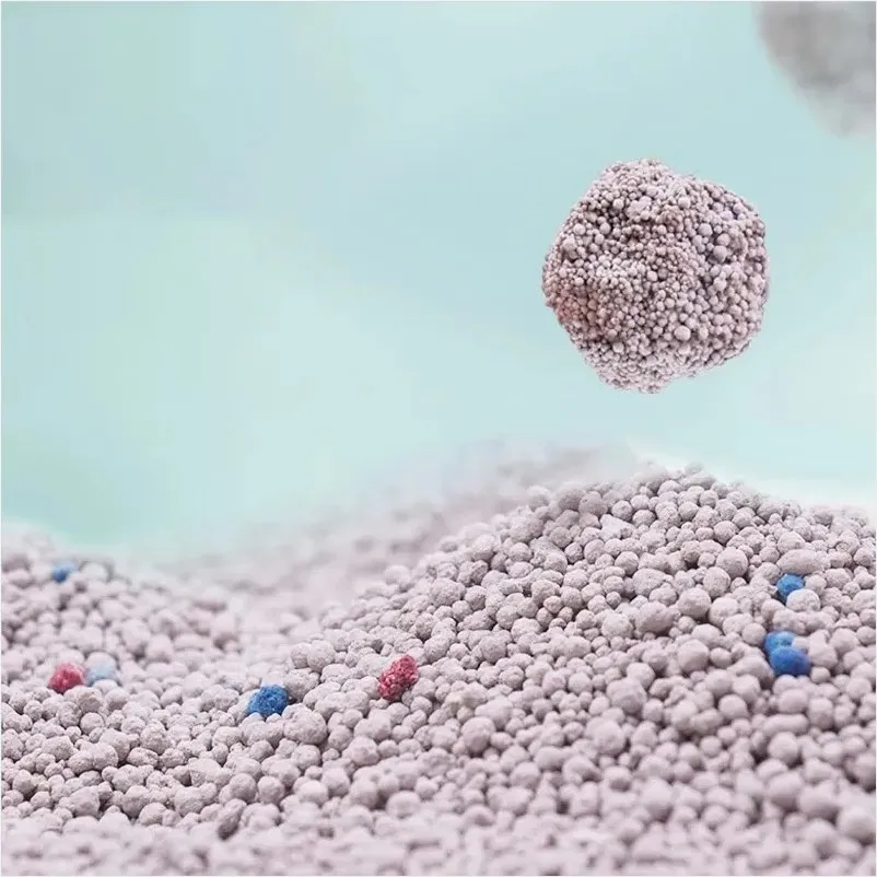 GLCL03  OEM manufacturers low dust eco friendly 1-3mm ball shape sand colorful bentonite cat litter for cat