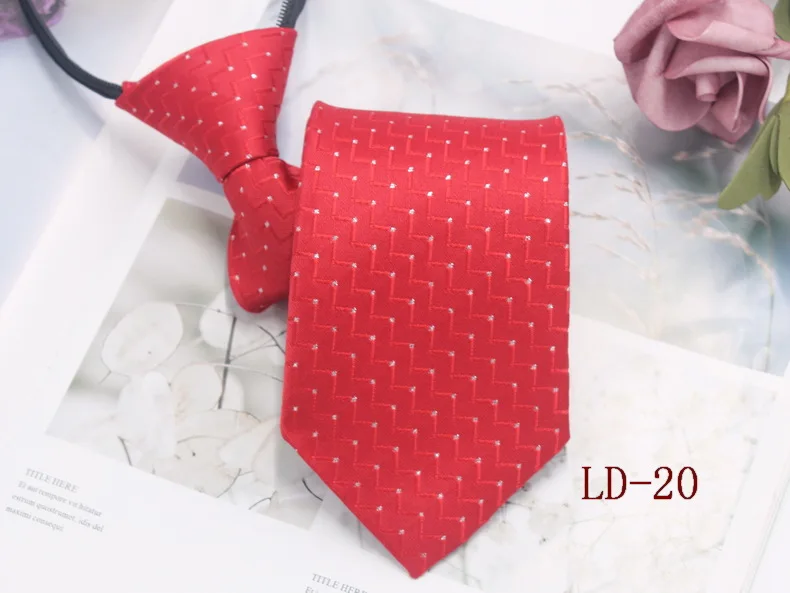 Zipper Necktie For Men Women Tie for Boys Girls Suits 6cm SolidTies Slim Girls Neck tiie Gravatas Rubber Pre-tied Tie
