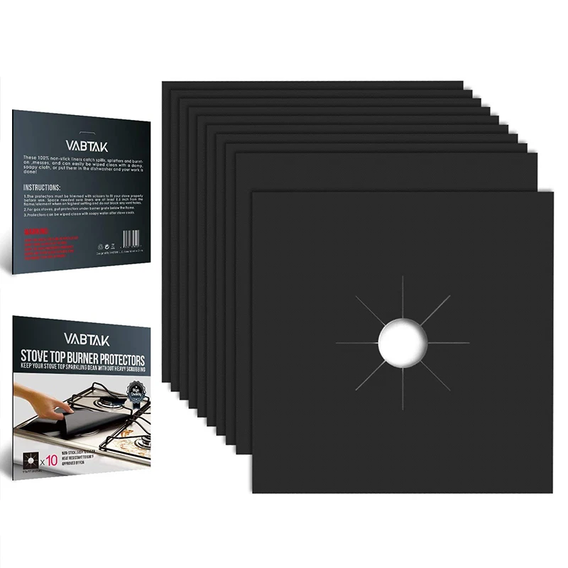 China factory customized nonstick reusable PTFE stove cover for gas/electric counter range top burner covers protector