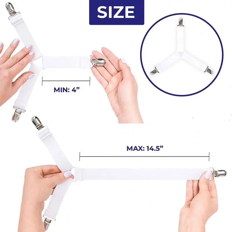 Great Material Bed Sheet Holder Straps Adjustable Triangle Sheet Bed Sheet Elastic Holder