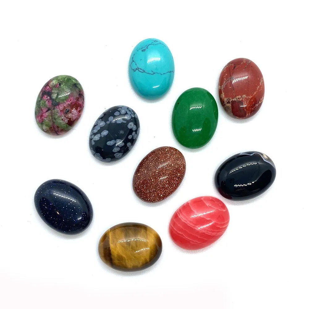 Factory Natural Gemstone Oval Cabochons Natural Stone 18x25mm Oval Tiger Eye Amethyst Lapis Howlite Cabochon