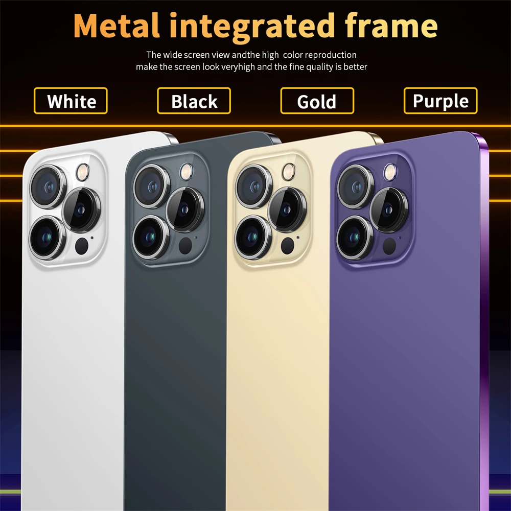 Best Price Phone I 14 Pro Max Android Smartphones 6.7 Inch 8Gb+256Gb 10 Core 5g Let Cellphones With 3 Camera Mobile Phones