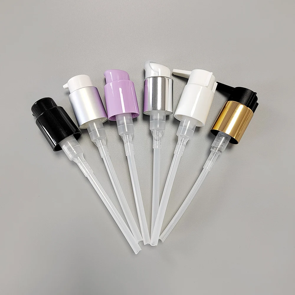 Factory Price 24/410 Short Nozzle Aluminum Plastic Cream Sprayer Cap For 120ml Plastic Bottle With Cream Pump