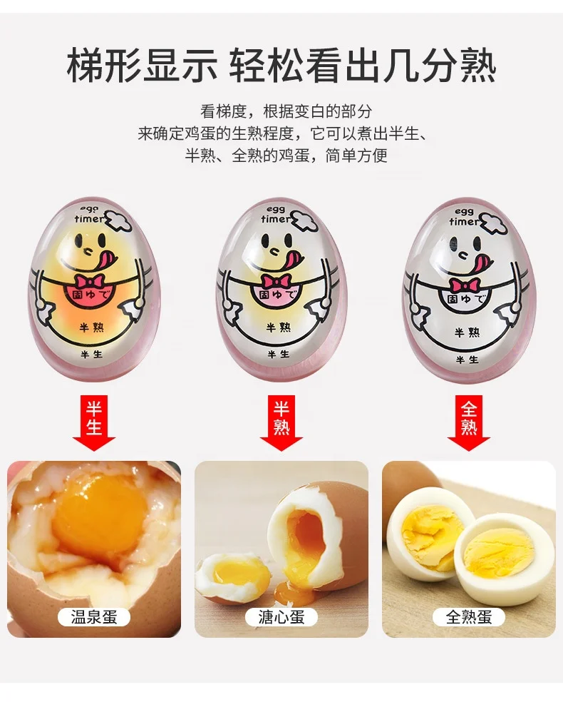 New trending kitchen gadgets 2022 Eco-friendly Resin Kitchen Timer Cooking Timer Color Changing Egg Timer