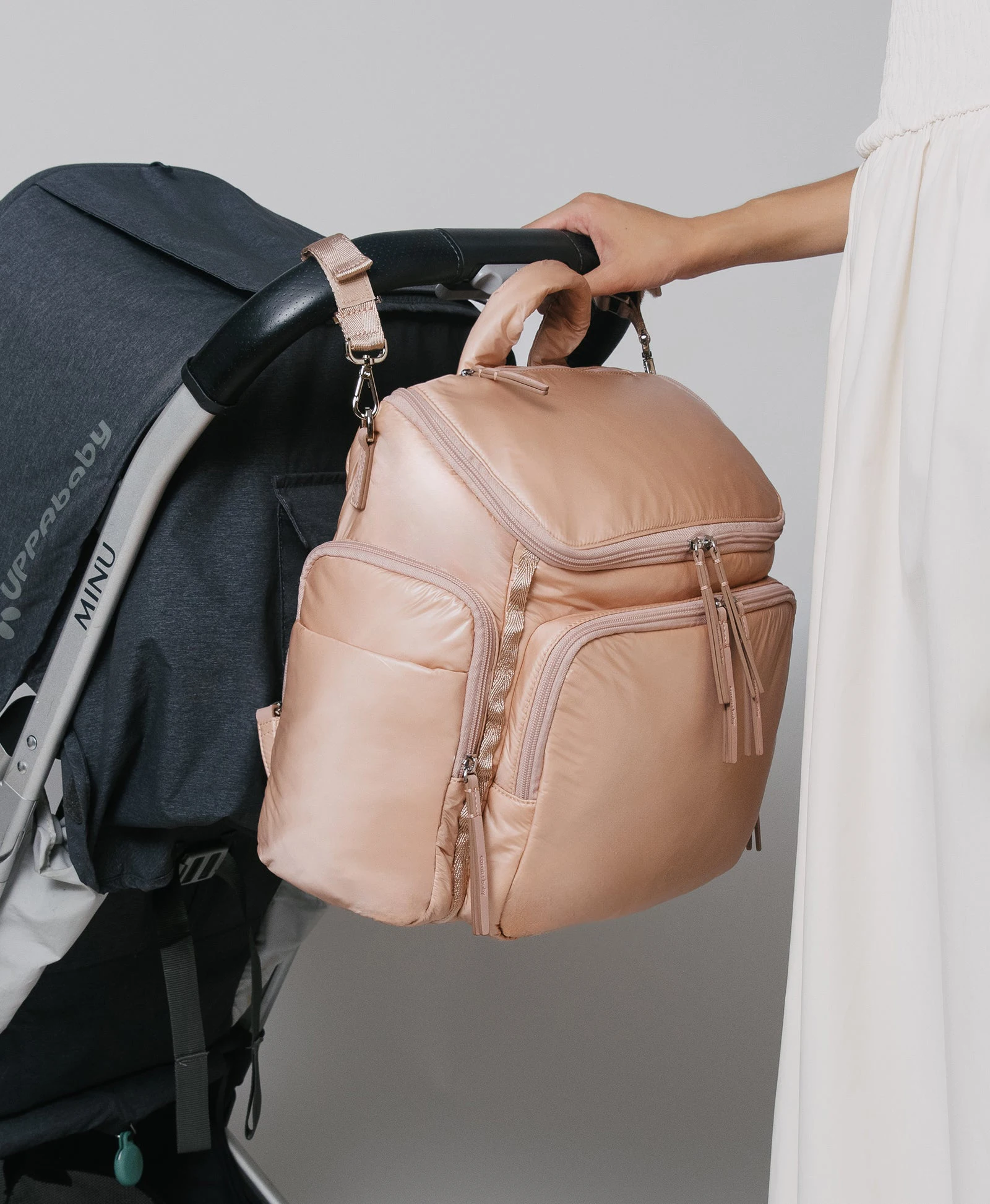 Manufacturer Custom With Logo New Designer Fashion Luxury Premium Large Waterproof Nylon Travel Mommy Baby Diaper Bag Backpack