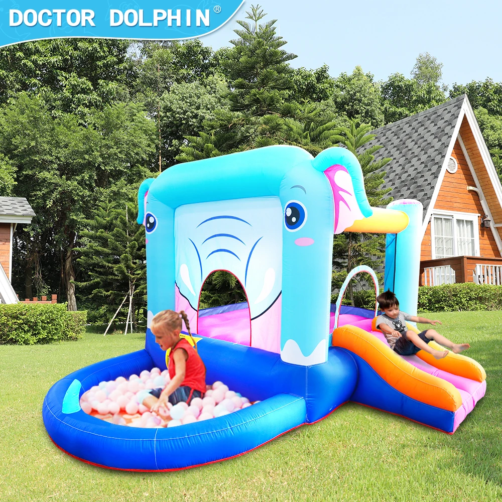 Wholesale Climbing Wall Bounce House Inflatable Water Slides With Swimming Pool For 3 Kids