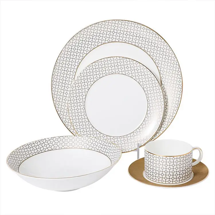 Top Selling Fancy Dinnerware Set New Design Fine Bone China Dinnerware Sets