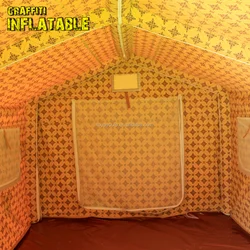 3*4m and Custom design hiking travelling large space Convenient Inflatable party camping tent