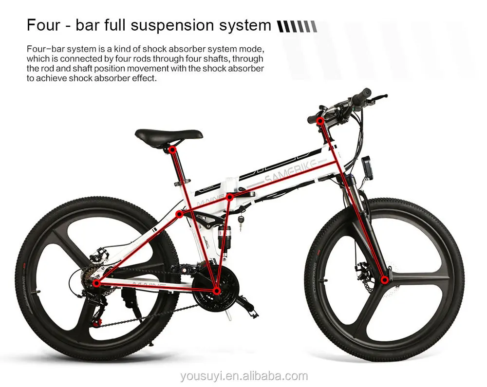 26 inch Moped Electric Bicycle Fashion Europe 48v 350w Motorcycle Folding Motor ebike Frame Power Li-ion Battery Electric Bike