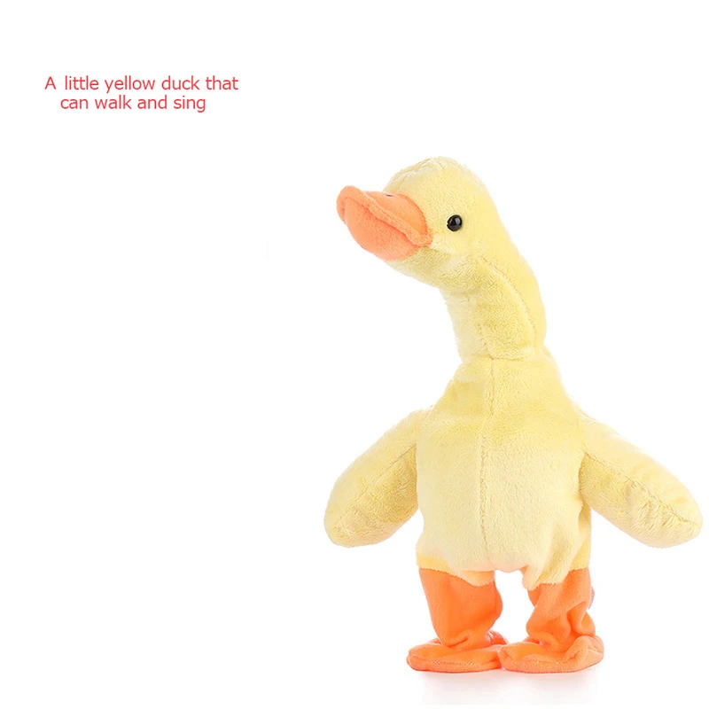 Squeaky Duck Toy Plush Stuffed Toy Duck Singing Plush Duck Toy for Kids