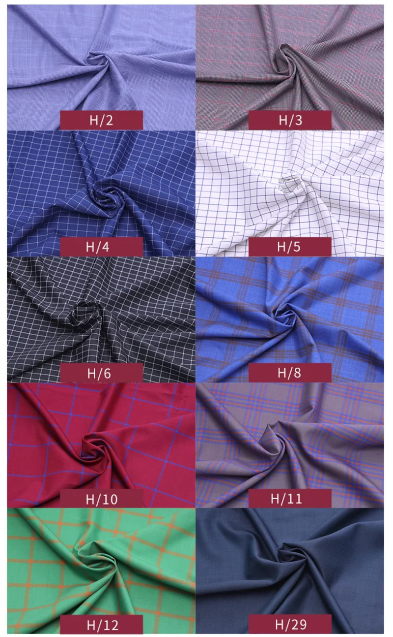 Suit fabric 100% Wool plaid style super 120 Yarn 280g Weight Wide Width with 0.1M Zero Shear Sampling Support Full Wool Product
