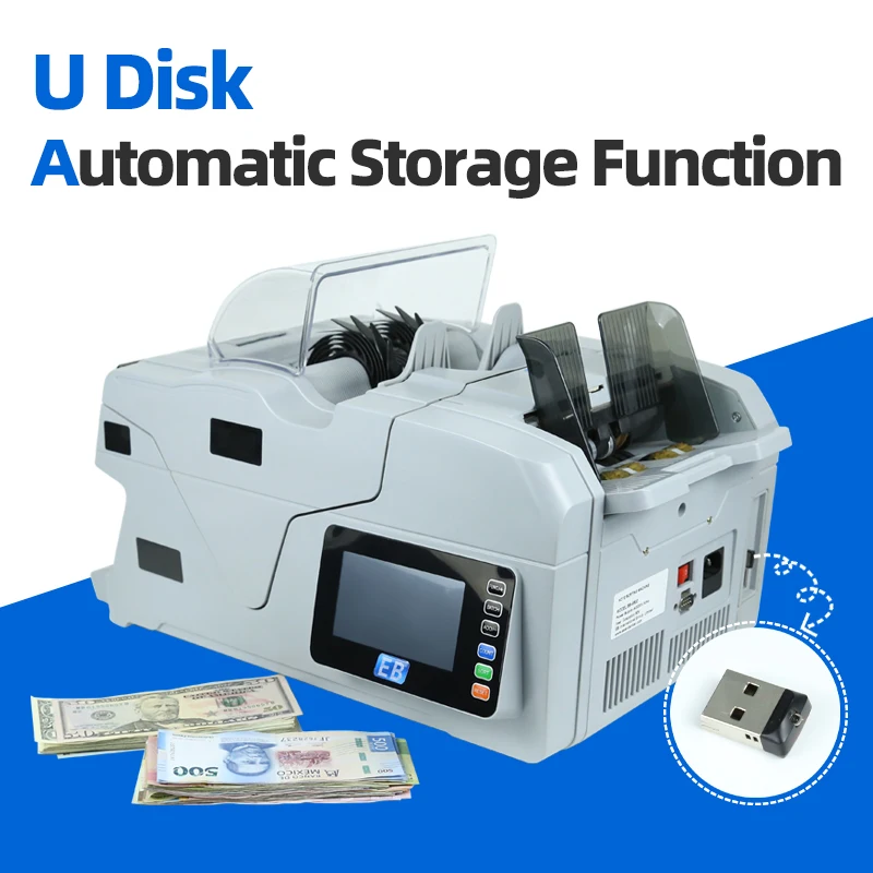 BS-6800-3 Best Quality Promotional Cash Sorting machine 2+1 Pockets Banknote Sorter with Storage function bill counter