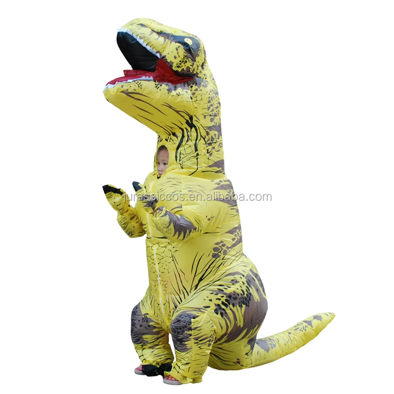  Детский Надувной T-REX костюм динозавра Рождественская футболка для костюмированной вечеринки с реалистичным ездить на динозавр Хэллоуин