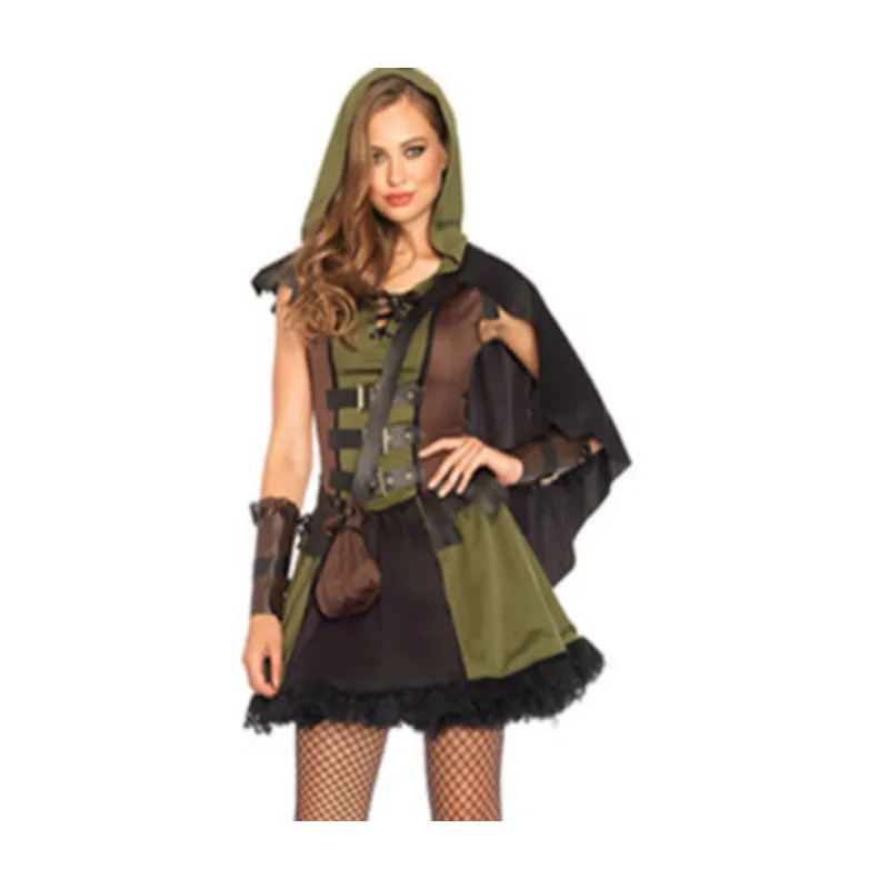 ecowalson  Adult Sexy Robin Hood Forest Elf Costume Halloween Indian Tribe Hunter Cosplay Costume