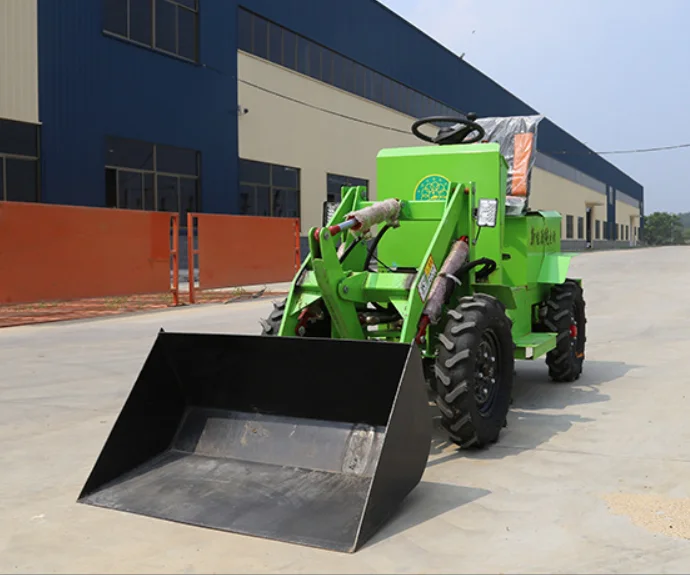 China manufacturer farm tractor mini skid steer loader with bucket