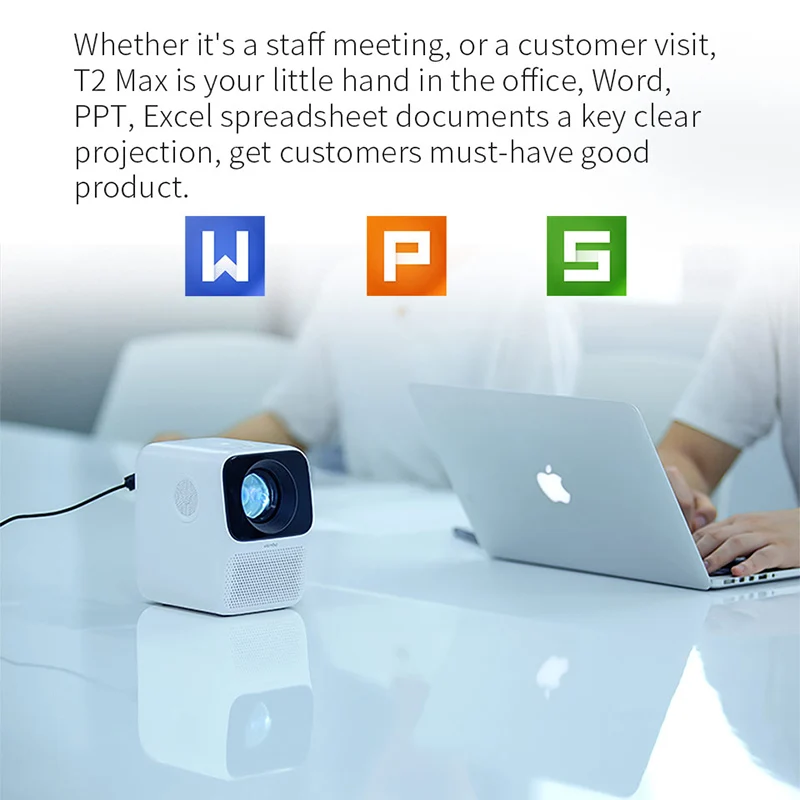 Wupro T2 MAX 1080p Projector Beamer for 3D LED Full HD Business Education Home Theater Android Mini Video Projector
