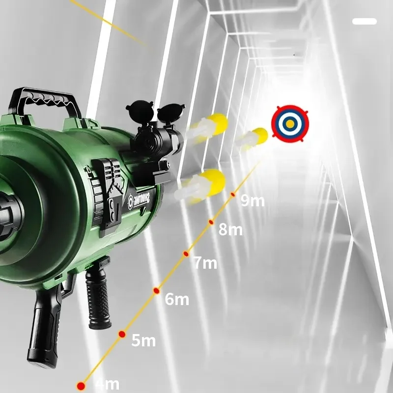 12 burst mortar Electric Rocket Launcher Soft bullet gun Simulation Gatling Mortar for kids