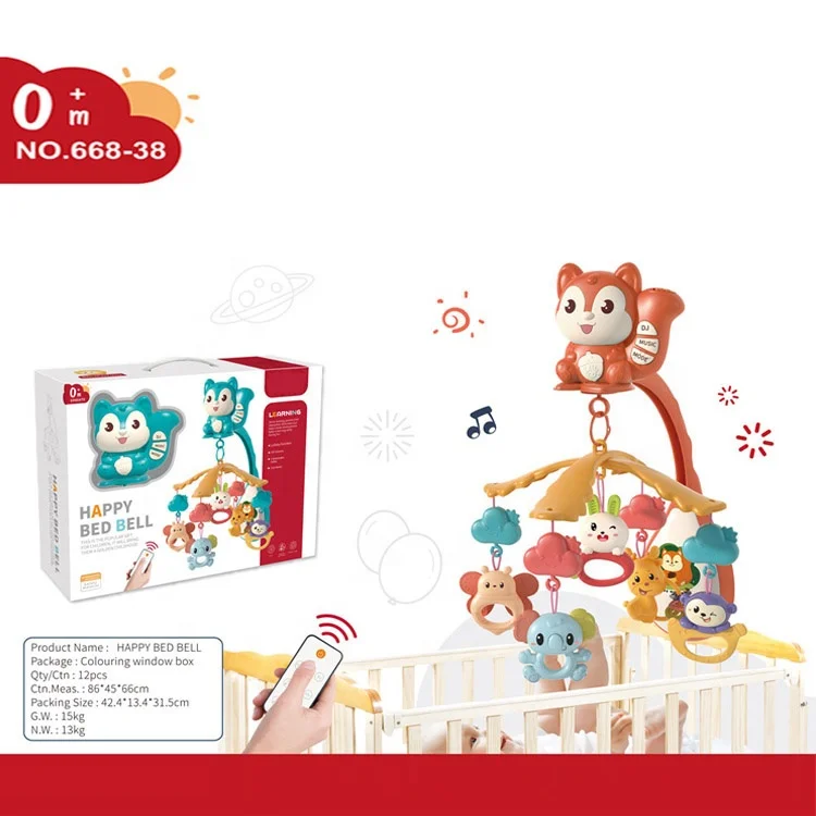 Baby Crib Bell OEM Remote Control Musical Crib Mobile with Projection  Baby 6 a 12 Months   Bed Bell Music Toys
