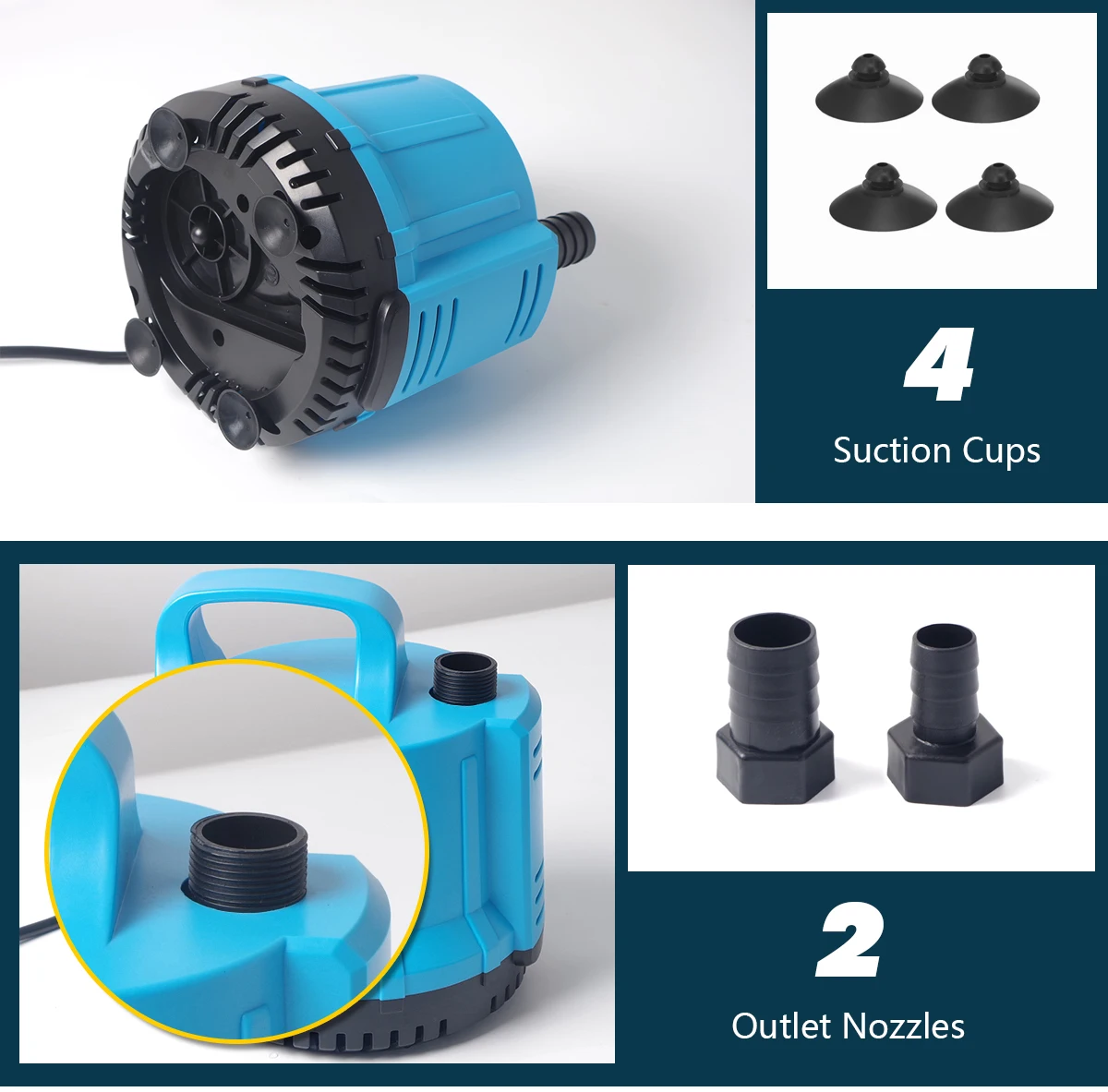 Long-lasting water pumping machine AC 110V 220V rockery running water aquaculture system portable submersible power pumps