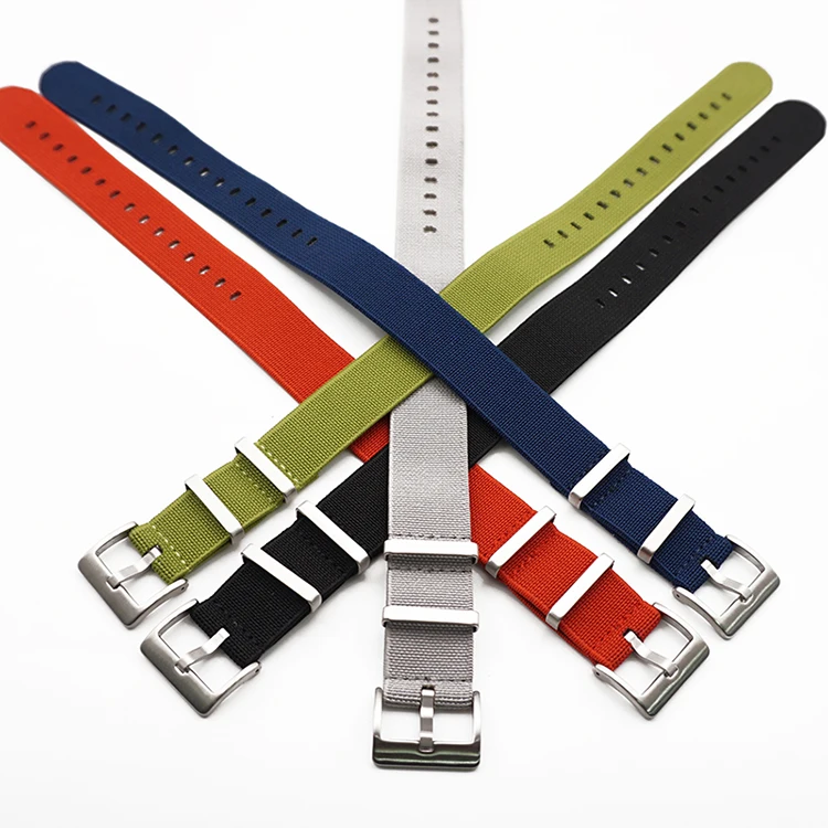 Custom Watch Strap Nylon French Troops Parachute Bag Watch Elastic Belt Watchband 20mm 22mm Wristwatch Band