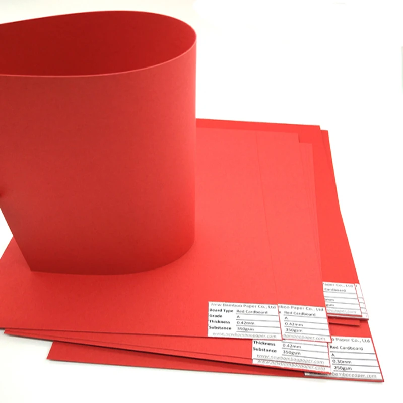 250gsm 300gsm 350gsm red color board cardboard paper sheet