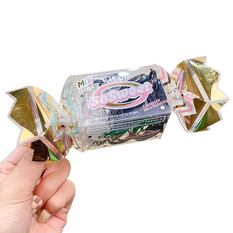 2022 Children candy boxed disposable rubber band hair rope girls baby high elastic hair ring hair accessories