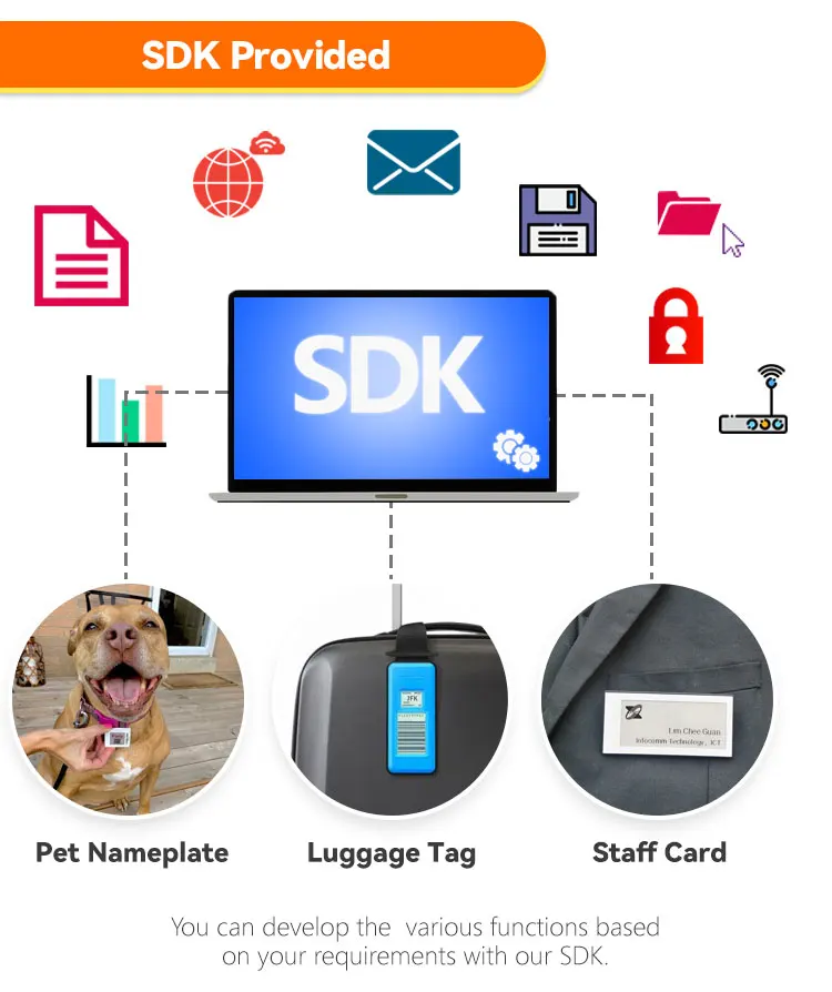 NFC enabled 4.2 inch electronic shelf label display nfc no battery esl digital price tags nfc white label