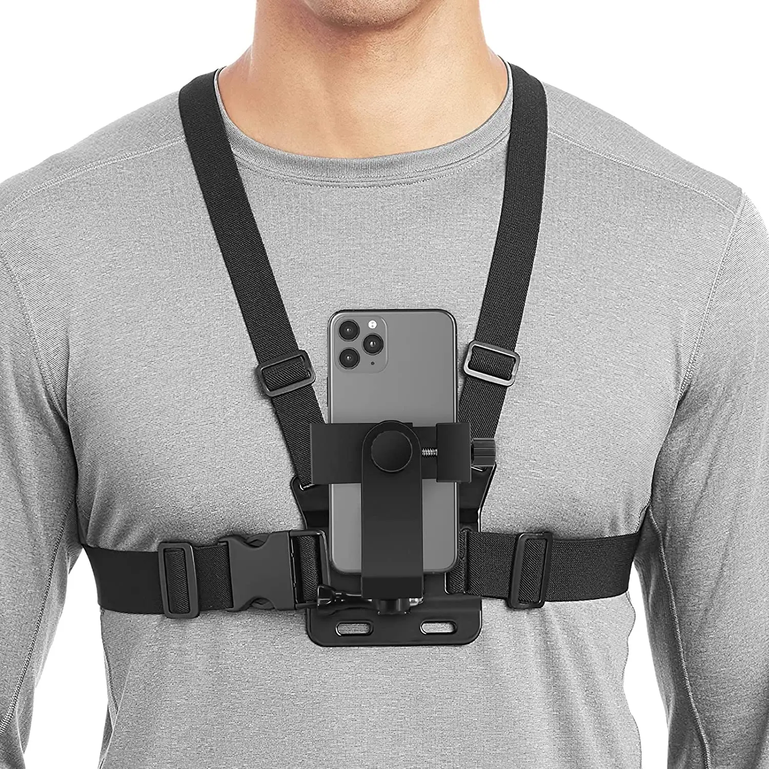 2022  New Mobile Phone Chest Strap Mount GoPro Chest Harness Holder for Action Camera and Cell Phones  4 to 7in