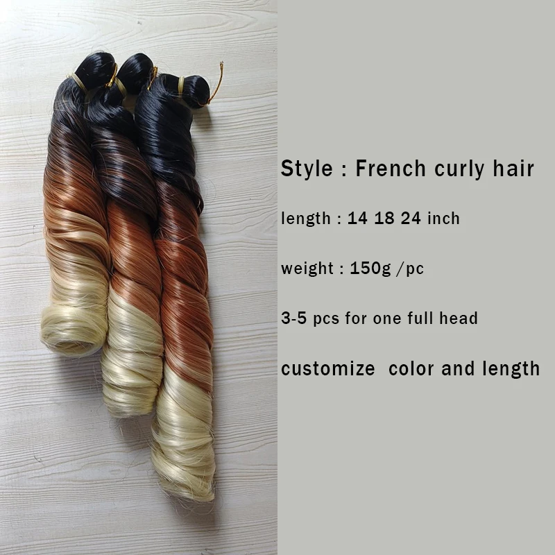 Hot Sale Pony Style Spiral Curly Braiding Hair Curly Ends Crochet Hair Synthetic Premium French Curly for Black Women
