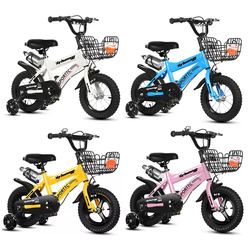 Factory Cheap 4 Wheel Boy Cycle 12 16 18 Inch Bisicleta Children Mountain Bicycle Kids Bike for Child 3-8 Years