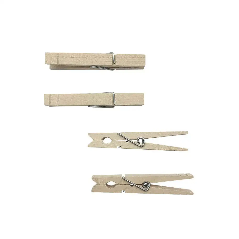 8.4cm 24pcs Strong Birch Wood Clothes Pegs Natural Clothes Drying  Photo Pegs  Wooden Clothes Pegs Hardwood Clothespins