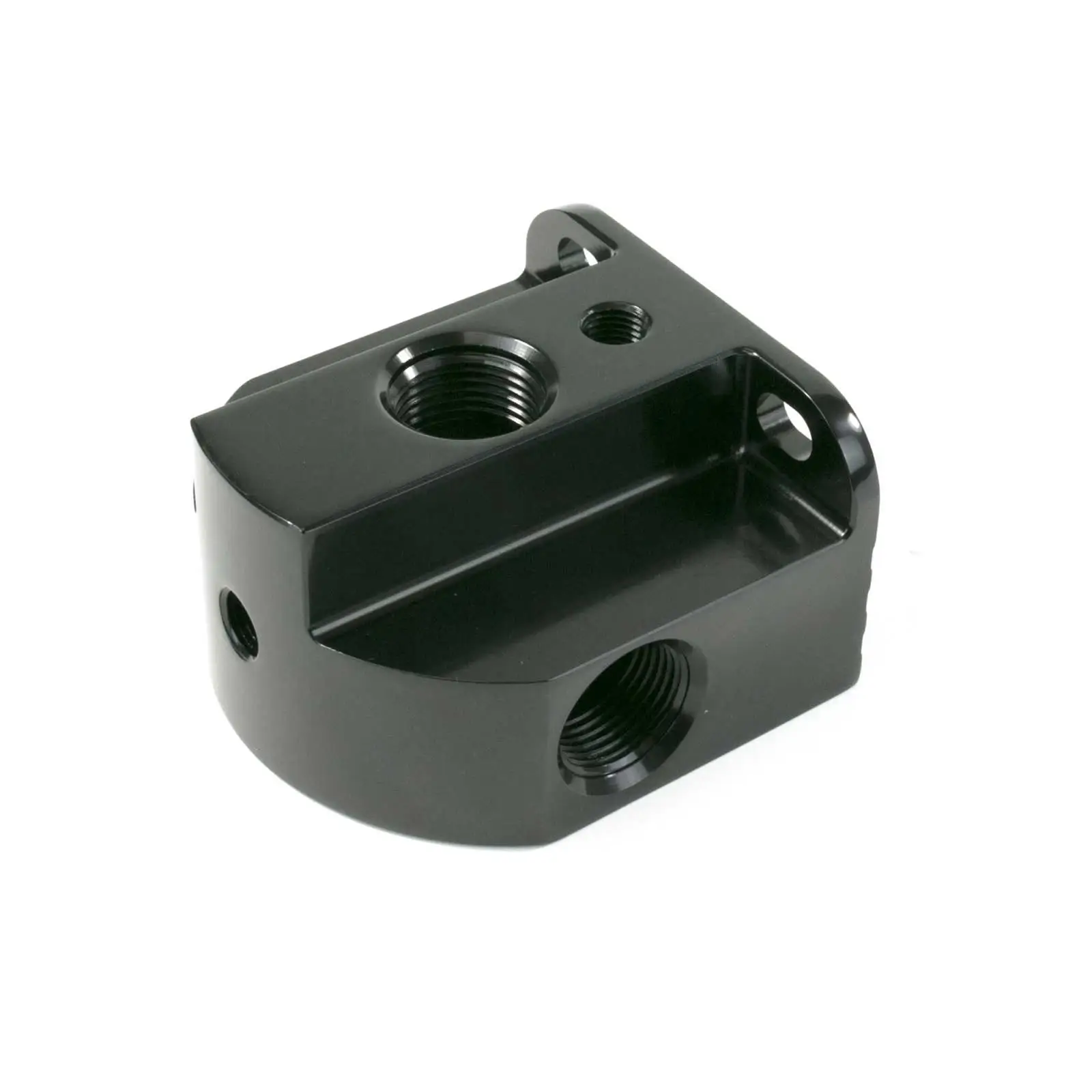 CNC Billet Aluminum Anodized Die Cast Diesel Oil Filter Bypass Adapter Relocation Housing Kits