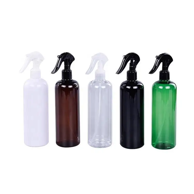 Wholesale Custom Capacity Recyclable Refillable 30Ml 100Ml 200Ml 300Ml 500Ml Round Black Amber Pet Plastic Spray Bottle