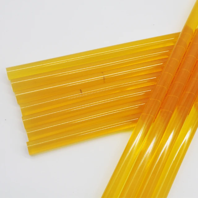 Light yellow 11mm*300mm hot melt silicone glue stick with hot glue gun for glue rolls
