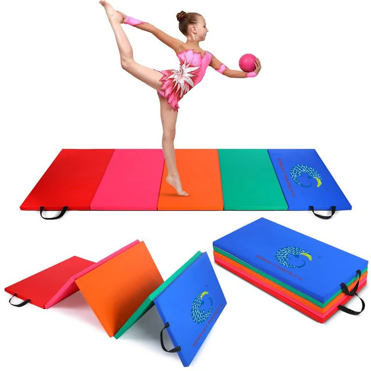 Best new eco folding yoga mat quality Pvc Pu Material Exercise Training Mat Cheap foldable Gymnastic Mat for Fitness Outdoor