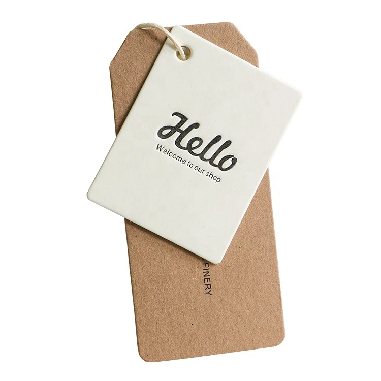 Custom Design Logo Paper Hang Tags Clothing HangTags Label Hangtags Garment Accessories