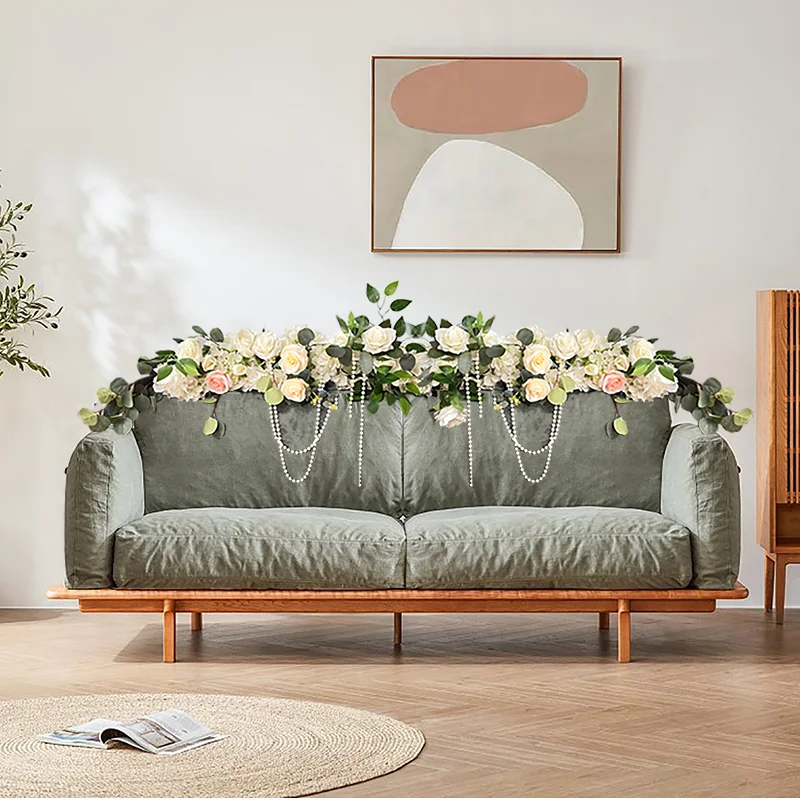 Customized 1M 2M Wedding Flower Bedside Sofa Decorative Flower Salon Events Decoration