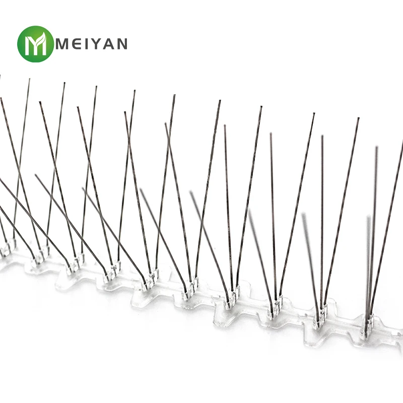 Outdoor 50cm 3pin bird Spikes Use Anywhere bird spike Plastic base stainless steel Bird Spikes