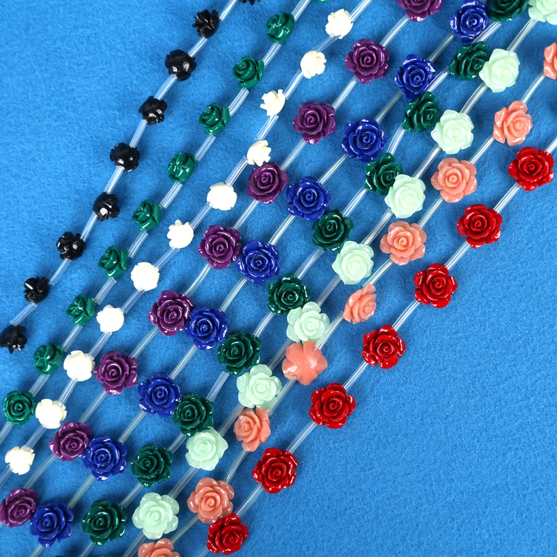 Camelia Flower Beads Artificial Coral Beads for Earring Bracelet Necklace Jewelry diy Accessoires